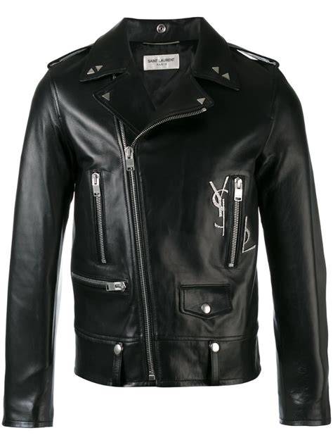 lederjacken motorrad style ysl|Saint Laurent Leather jackets for Men .